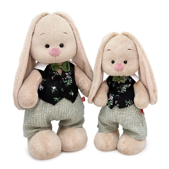 в жилете и штанишках в клетку