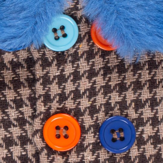 Пальто для Басика с разноцветными пуговицами | БУДИ БАСА Пальто для Басика с разноцветными пуговицами