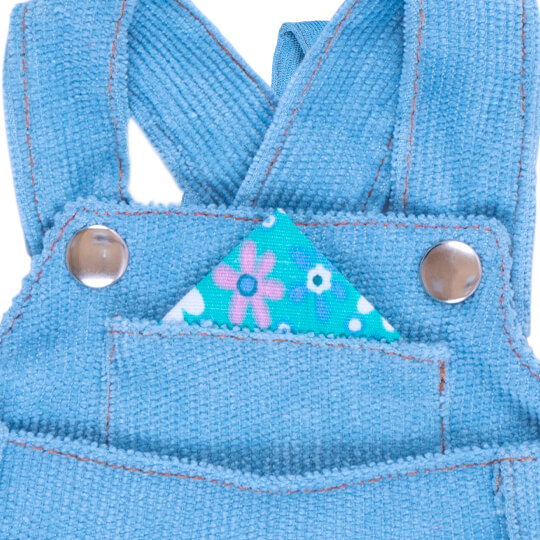 Голубой комбинезон с розочкой | БУДИ БАСА Голубой комбинезон с розочкой