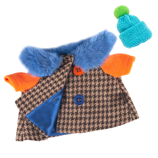 Пальто для Басика с разноцветными пуговицами | БУДИ БАСА Пальто для Басика с разноцветными пуговицами