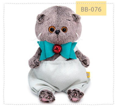 в шортиках и банте с колокольчиком