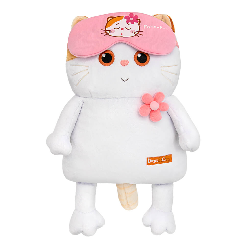 Кошечка Ли-Ли в маске для сна и с цветочком