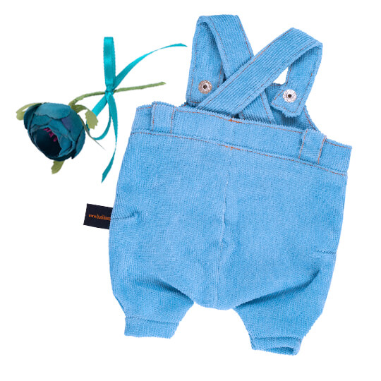 Голубой комбинезон с розочкой | БУДИ БАСА Голубой комбинезон с розочкой