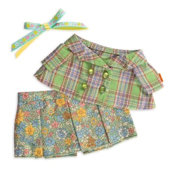 Жакет зеленый с юбкой