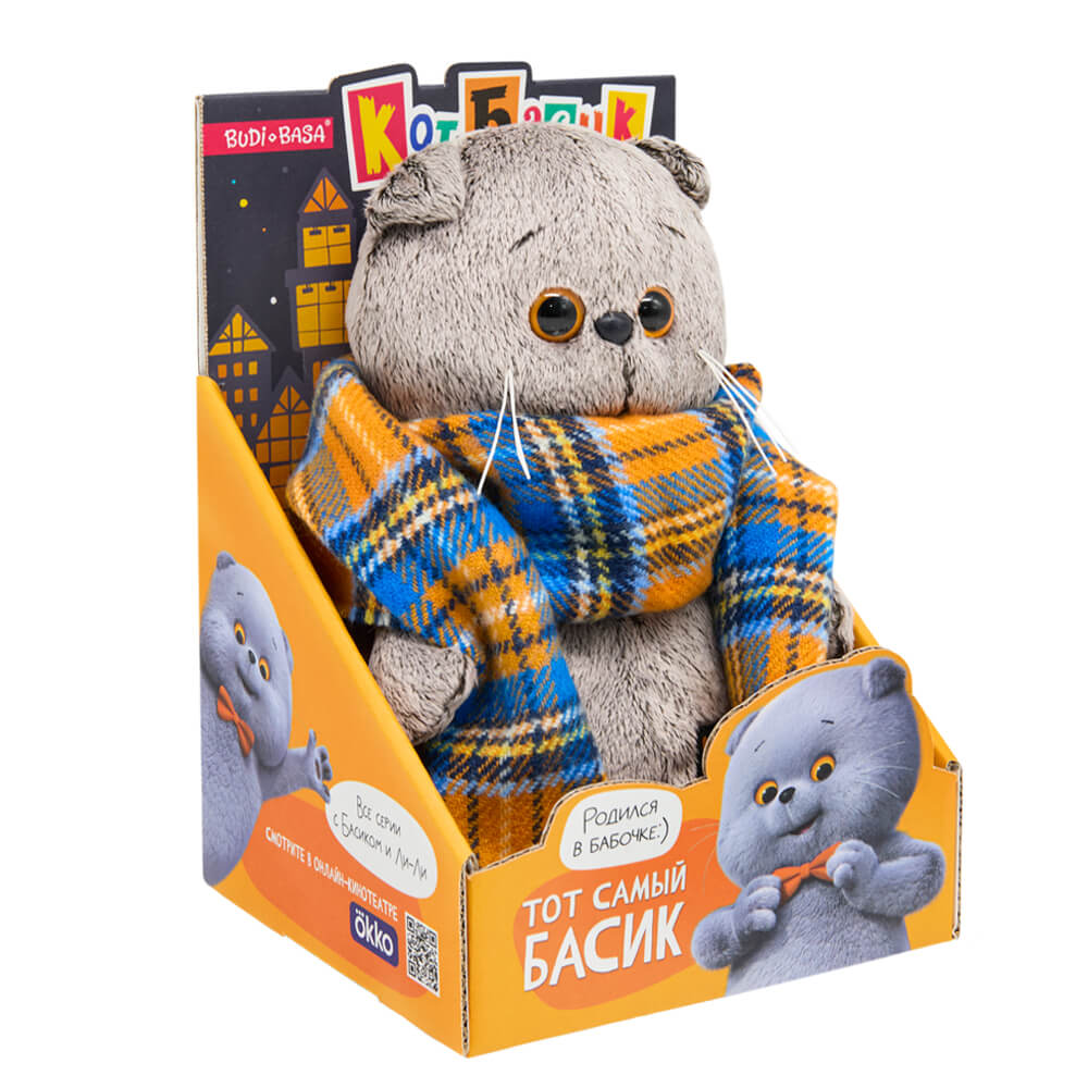 Кот Басик в шарфе в клеточку «Мультсериал»