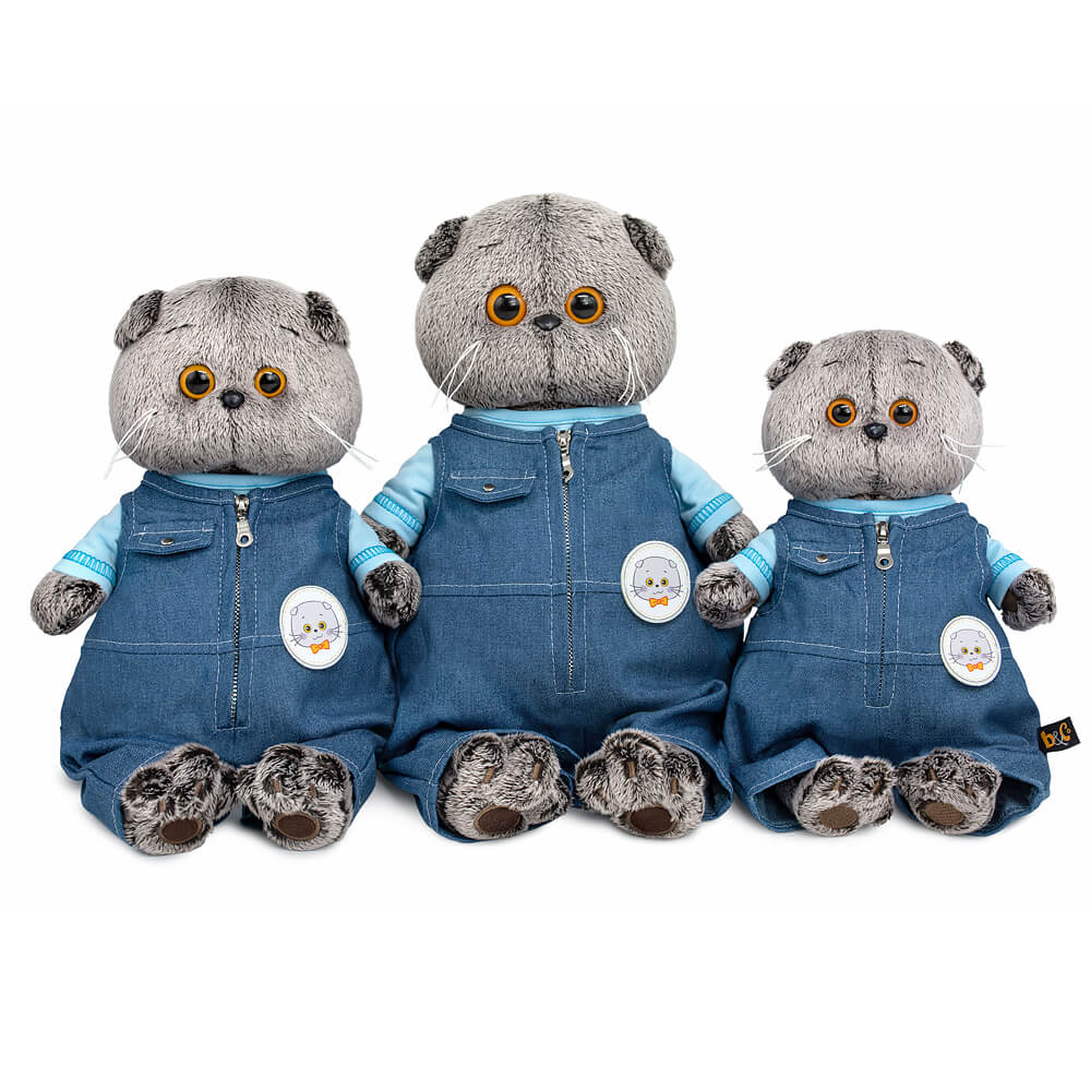 Кот Басик в комбинезоне "Деним"