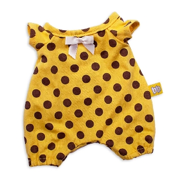 Комбинезон желтый в коричневый горох