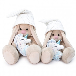 с подушкой единорогом голубая