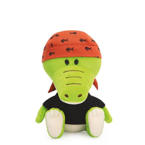 Крокодильчик Кики в черной футболке и бандане