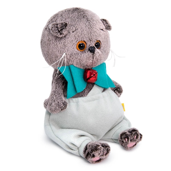 в шортиках и банте с колокольчиком