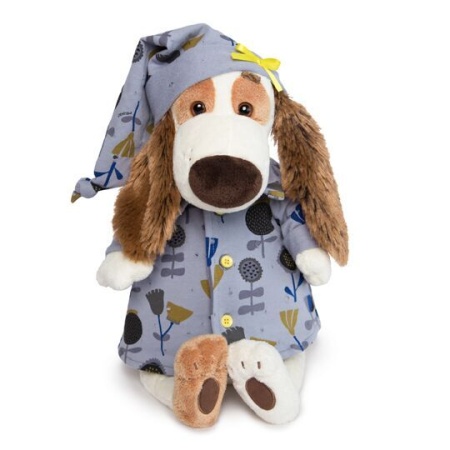 в голубой пижаме в цветочки