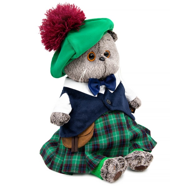 в шотландском костюме