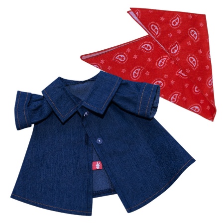 Джинсовое платье и жилет