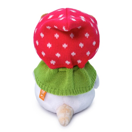 в вязаной накидке