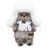 Кот Басик в белой меховой шапке
