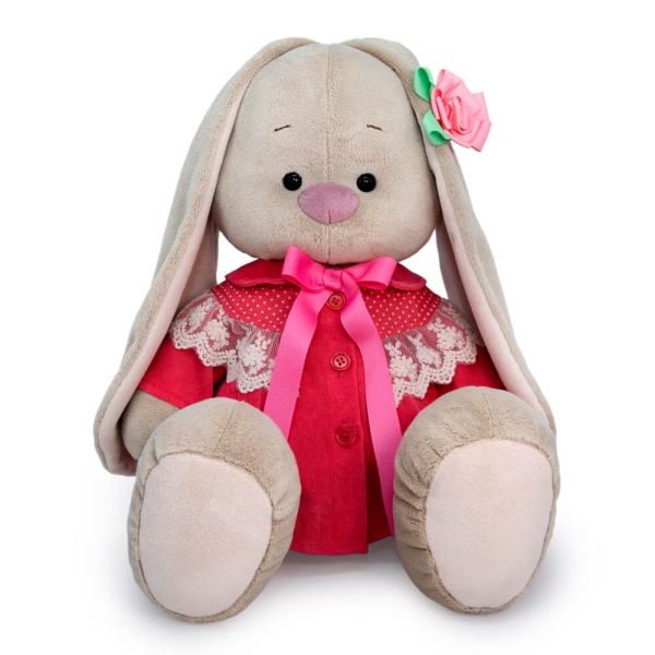 большой в коралловом пальто