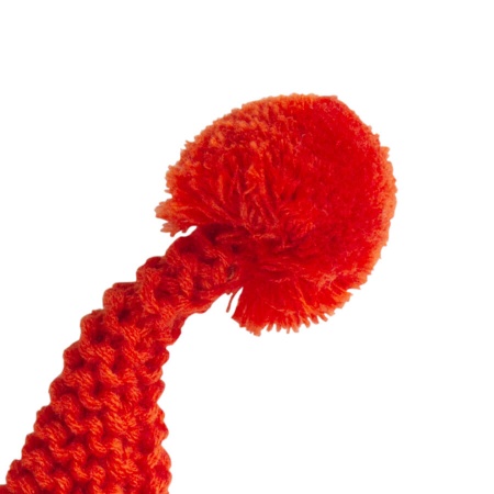 Оранжевая вязаная шапка и шарф