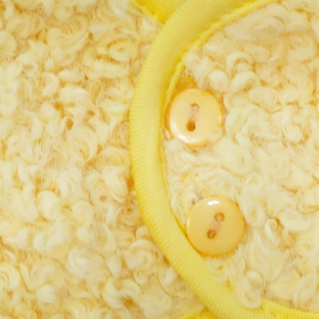 Желтый меховой жилет