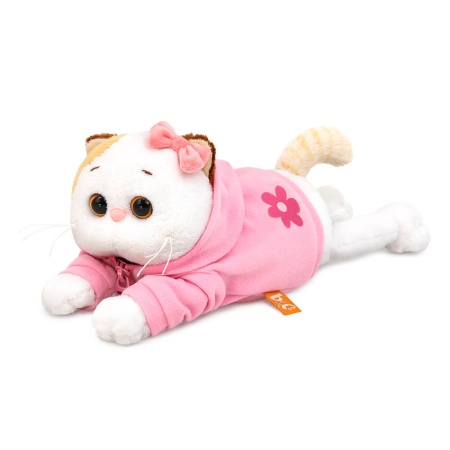 Кошечка Ли-Ли в худи с цветочком (лежачая)