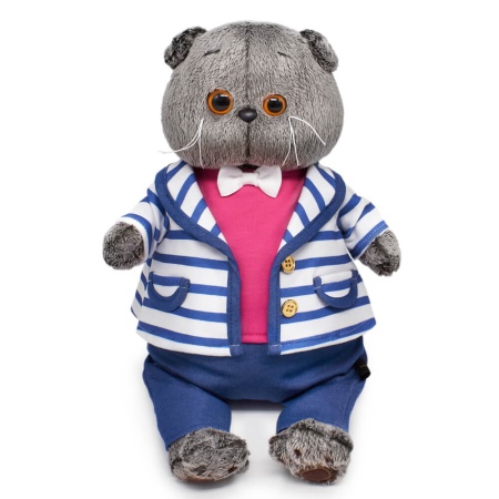 в полосатом жакете