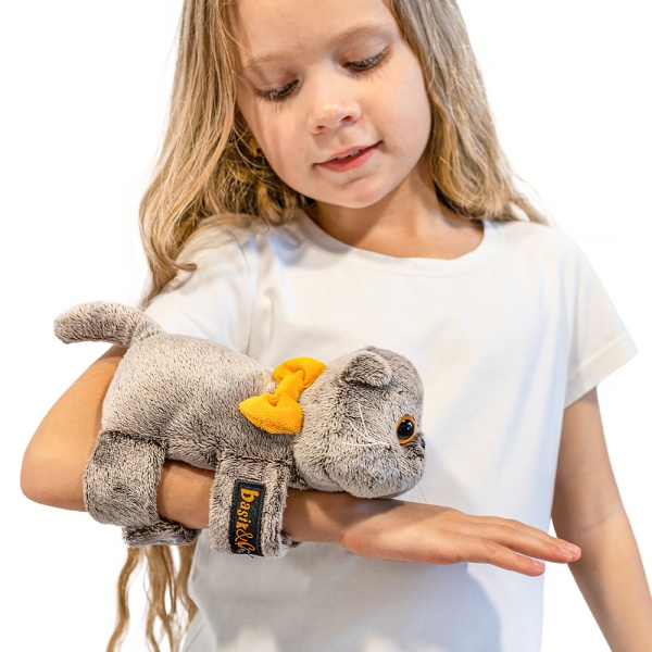 Кот Басик с бантиком на 2 браслетах | БУДИ БАСА Кот Басик с бантиком на 2 браслетах