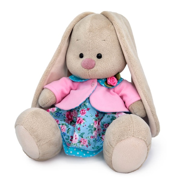 в юбке и жакете с розочкой