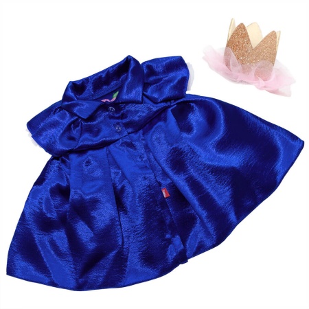 Синее платье с вышивкой