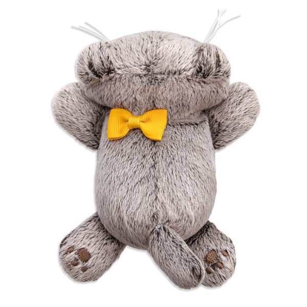 Кот Басик с бантиком лежачий на липучке | БУДИ БАСА Кот Басик с бантиком лежачий на липучке