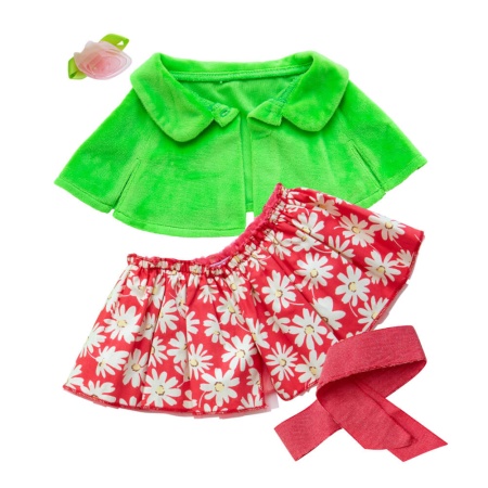 Лаймовый кейп и пышная юбка