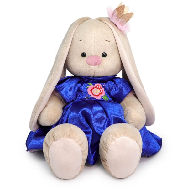 Синее платье с вышивкой